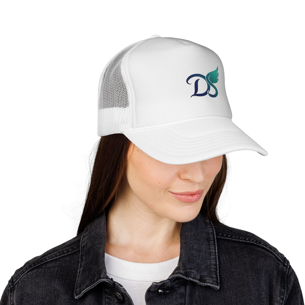 DS Wing Logo Trucker Cap — Mesh Back Casual Baseball Hat