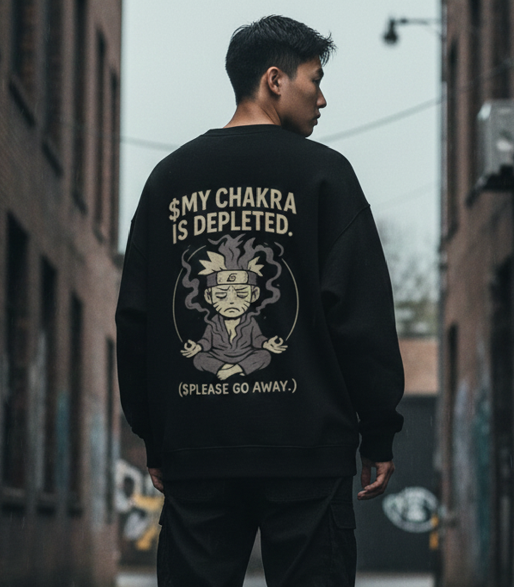 Anime Chakra Graphic Sweatshirt for Men & Women | Oversized Streetwear | DREAM SKECHER