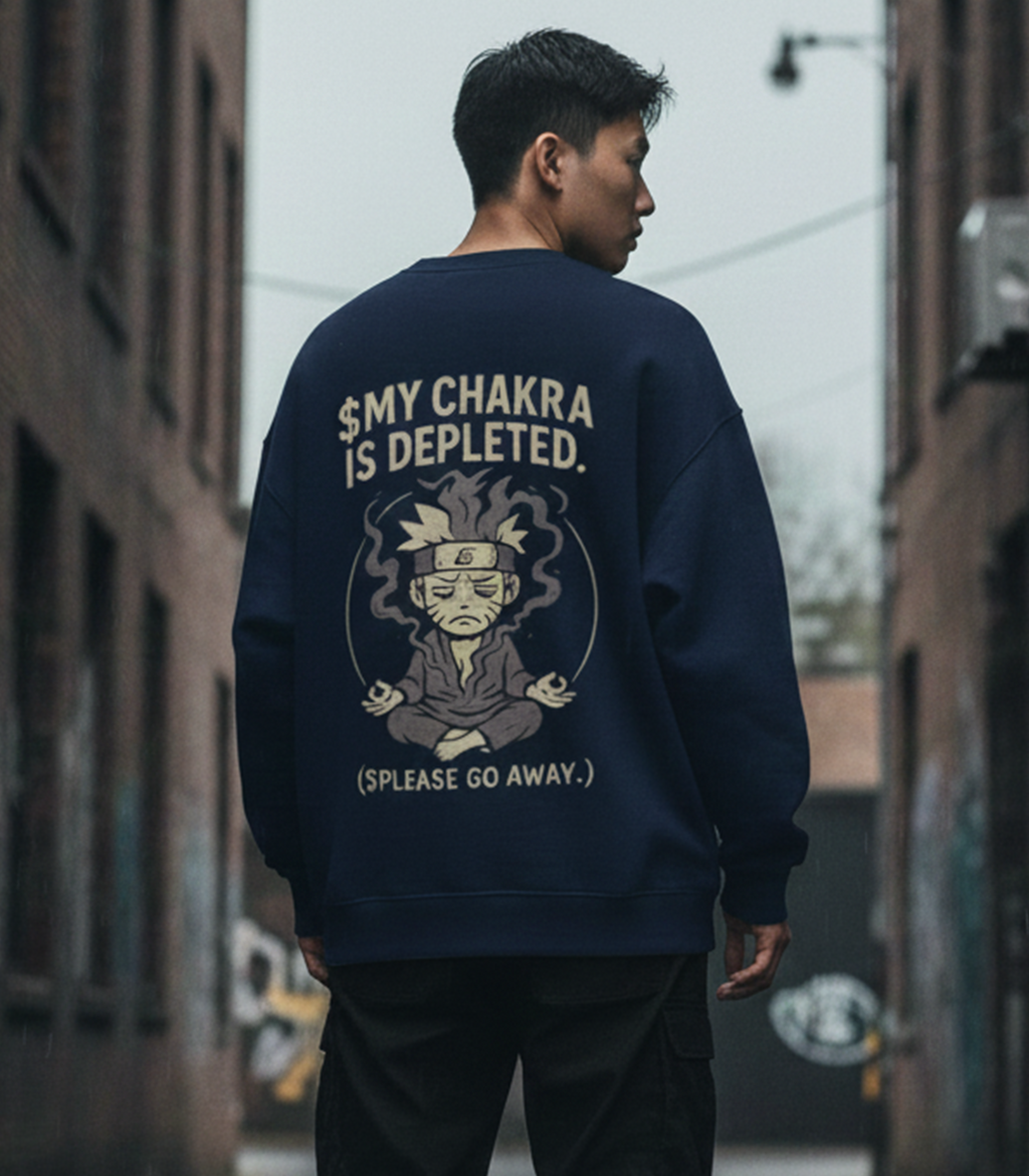 Anime Chakra Graphic Sweatshirt for Men & Women | Oversized Streetwear | DREAM SKECHER